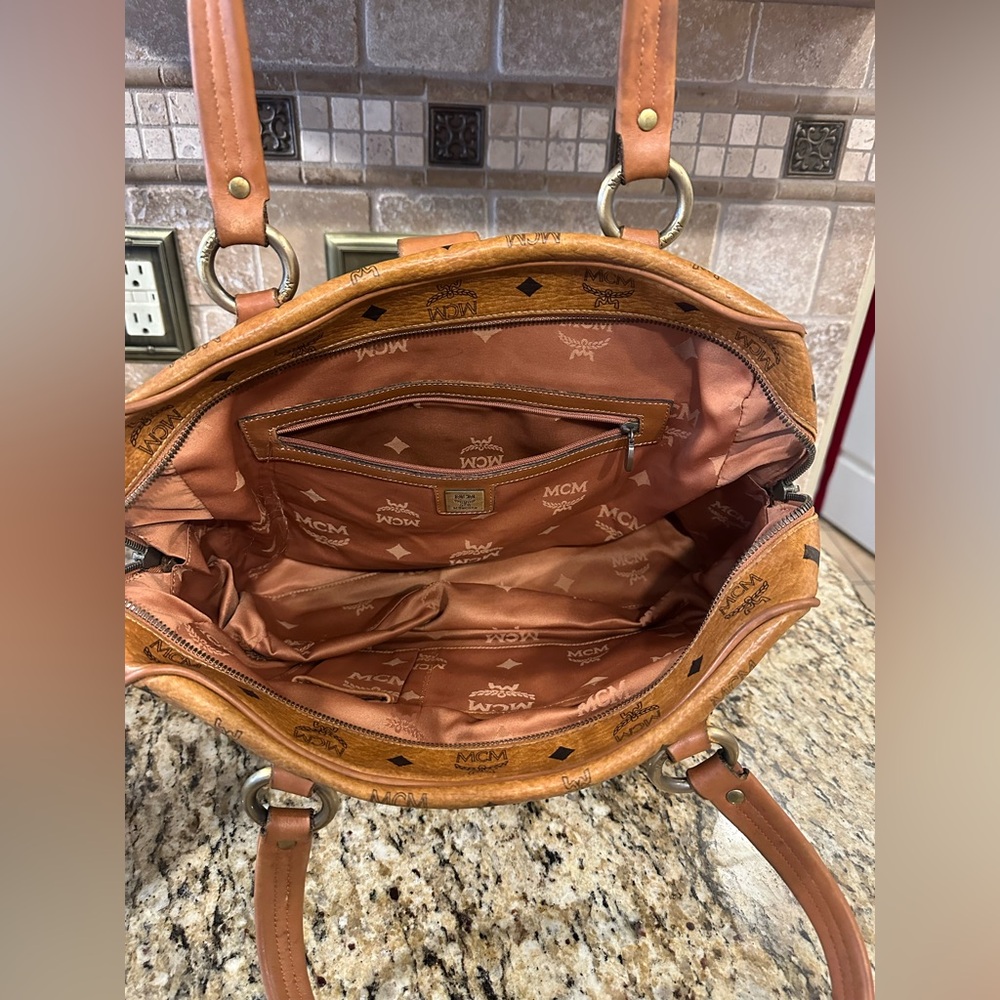 MCM Cognac Visetos Satchel ✨🎉Host Pick 🎉✨ - Picture 5 of 16